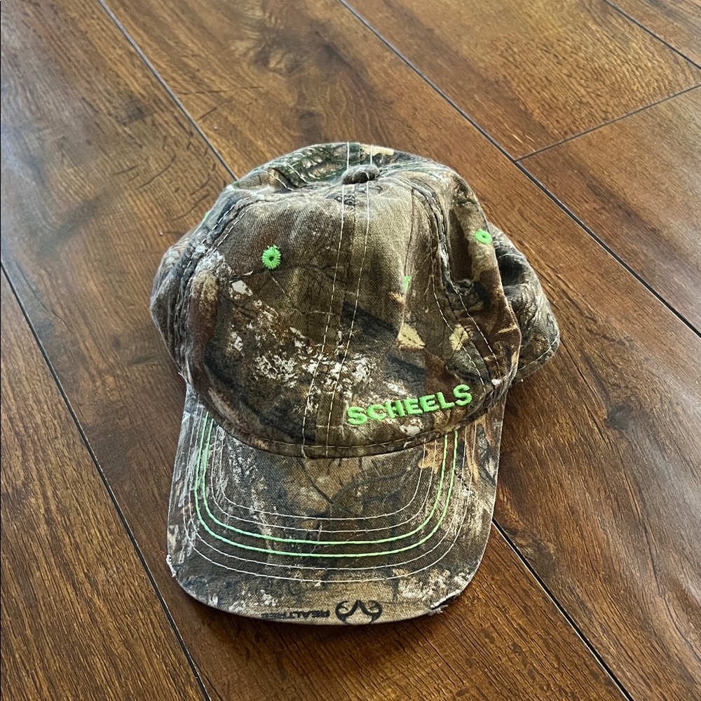 Kids Camo Hat with Green Highlights